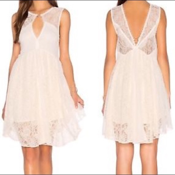 New FREE PEOPLE Ivory Lace Style Dress Sz XS - Picture 8 of 8